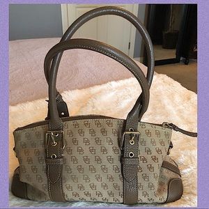 DOONEY&BOURKE Jacquard & Brown leather Handbag